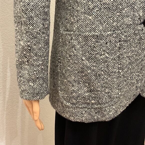 Prestige Boston Size 10 Union Made USA Black White Tweed Woman’s Jacket Pockets - Picture 5 of 13